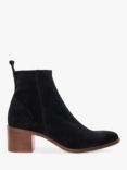 Dune Paprikaa Suede Ankle Boots, Black-suede