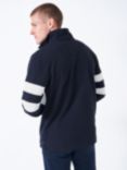 Crew Clothing Padstow Pique Bold White Stripe Jumper, Navy/White