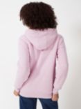 Crew Clothing Borg Lined Zip Through Hoodie, Pastel Pink