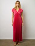 Gerard Darel Elvy Plisse Empire Line Maxi Dress, Pink