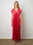 Gerard Darel Elvy Plisse Empire Line Maxi Dress, Pink