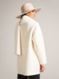 Ted Baker Skylorr Scarf Detail Wool Blend Coat, Ivory