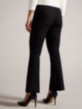 Ted Baker Belenah High Waisted Slim Fit Kick Flare Trousers, Black