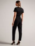 Ted Baker Gracieh High Waisted Belted Tapered Cargo Trousers, Black