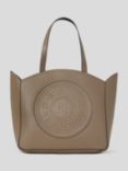 KARL LAGERFELD K/Circle Embossed Large Leather Tote Bag, Dark Taupe