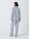 John Lewis Aloe Spot Print Pyjamas, White/Navy