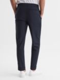 Reiss Brighton Pleated Relaxed Trousers, Navy
