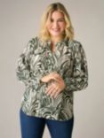 Live Unlimited Curve Abstract Print Blouse, Green/Multi, Green/Multi