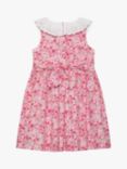 Trotters Kids' Francesca Rosie Broderie Anglaise Willow Collar Dress, Red