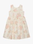 Trotters Kids' Maeva Floral Print Luxe Party Dress, Gold