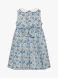 Trotters Kids' Liberty's Felicite Floral Print Peter Pan Collar Sleeveless Dress, Blue