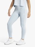 adidas Essentials 3 Stripes High Wasisted Jersey Leggings, Blue