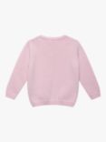 Trotters Baby Betty Bunny Merino & Cashmere Blend Jumper, Pale Pink