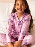 Minijammies Valentina Heart Print Log Sleeve Pyjamas, Pink/Multi