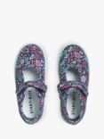Start-Rite Kids' Busy Lizzie Floral Print Canvas Shoes, Navy/Multi