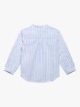 Trotters Kids' Oscar Collarless Stripe Shirt, Pale Blue