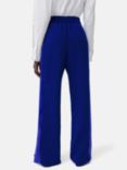 Jigsaw Wide Split Hem Tuxedo Trousers, Blue