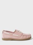 Crew Clothing Classic Leather Deck Shoes, Rose Pink