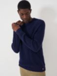 Crew Clothing Wilden Waffle Stitch Knit Jumper, Navy, Navy