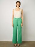 Gerard Darel Cyrielle Linen Blend Trousers, Emerald