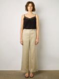 Gerard Darel Carmen Linen Blend Trousers, Sand