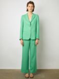 Gerard Darel Barbara Linen Blazer, Emerald