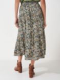 Crew Clothing Sienna Floral Midi Skirt, Green/Multi