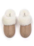 Chelsea Peers Suedette Cuffed Dome Slippers, Camel