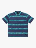 Quiksilver Kids' Dalnavert Print Short Sleeve Shirt, Crown Blue