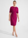 Hobbs Tillie Keyhole Detail Dress, Bramble Purple