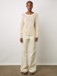 Gerard Darel Leana Textured Cotton Jumper, Ecru