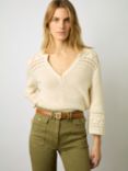 Gerard Darel Lessie Crochet Cotton Jumper, Ecru