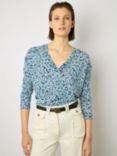 Gerard Darel Lauralie Linen Blend Jumper, Blue