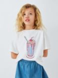 Olivia Rubin Kids' Milkshake Graphic T-Shirt, White/Multi