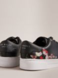 Ted Baker Arlita Floral Cupsole Trainers, Black/Multi