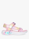 Skechers Kids' S-Lights Unicorn Dreams Majestic Bliss Light Up Sandals, Pink/Multi