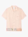 Paul Smith Short Sleeve Causal Fit Embroidery Shirt, Brown