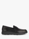 Geox Spherica EC10 Leather Loafers, Black