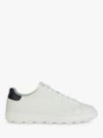 Geox Spherica ECUB-1 Leather Trainers, White/Navy