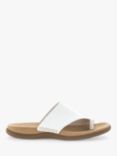 Gabor Lanzarote Toe Loop Leather Sandals, White