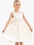 Angel & Rocket Kids' Sequin Bow Occasion Dress, Silver/Ivory