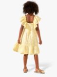 Angel & Rocket Kids' Sara Ruffle Detail Broderie Swing Dress, Lemon