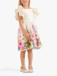Angel & Rocket Kids' Floral Print Dress, Ivory