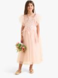 Angel & Rocket Kids' Anelise Cascade Lace Dress, Blush