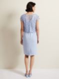 Phase Eight Daisy Textured Bodice Dress, Pale Blue