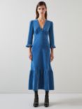 L.K.Bennett Deborah Tiered Midi Cord Dress, Blue