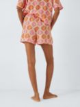 AND/OR Mosaic Tile Pyjama Shorts, Pink/Multi