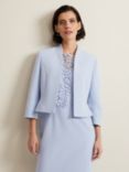 Phase Eight Daisy Fitted Peplum Jacket, Pale Blue