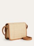 Boden Raffia Snaffle Detail Crossbody Bag, Natural