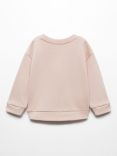 Mango Kids' Embroidered Animal Team Sweatshirt, Pink